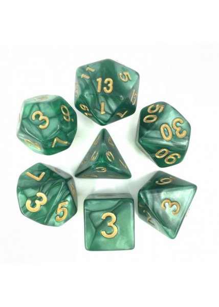 DICE 7-set: Green Pearl (7)